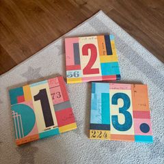 Printed canvas numbers