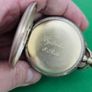 Antique Silver Late 1800s Swiss Made Pocket watch Working Image 8