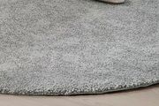 Round grey rug