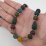Antique African Style Mix MultiColor Glass Beads Necklace Image 5