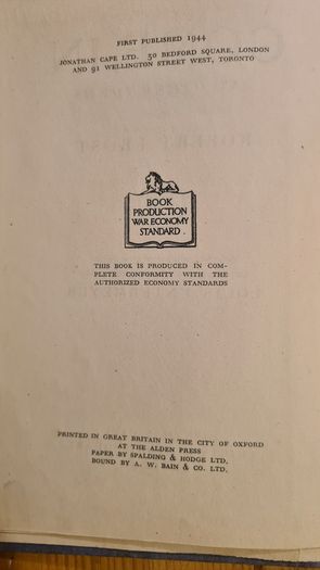 Come In And Other Poems By Robert Frost. Introduction & Commentary By Louis Under EYER. 1944rare vintage. Hardback. In Good Condition. 151 pages.