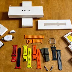 Apple Watch SE 2nd Gen GPS 40mm Starlight Mega Extras 14pc Accessory Bundle New Charger Case Strap Band Professional Office Work Lifestyle Fitness Outdoors Elegant Party Event Magnetic Ocean