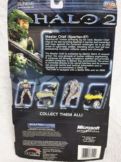HALO 2 Action Figure Limited Edition Master Chief With Battle Rifle and SMG RARE Joyride Studios RC Xbox Action Figures