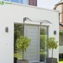 FREE EXPRESS SHIPPING Polycarbonate Front Door Canopy Outdoor Awning, Rain Shelter for Back Door, Plastic, Porch, Patio, Window, 100 x 80 cm, Grey Image 2