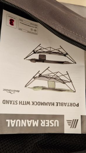 Portable hammock with stand.