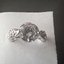 10KT White Gold Filled Solitaire Ring Image 2