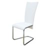 Cantilever Dining Chairs 6 pcs White Faux Leather Image 2