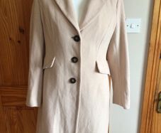 Vintage Marks and Spencers Ladies Buttermilk Coat Wool and Cashmere Size 14 includes postage
