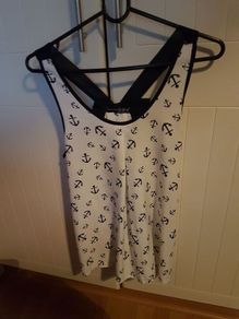 Anchor print vest top