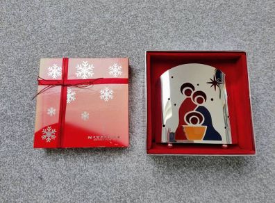 BNWT Newbridge Silver Plated Nativity Scene Tealight Candle Holder
