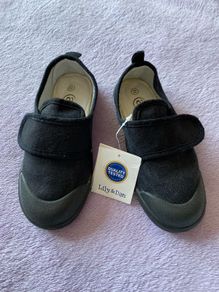 Unisex Casual Black "Back to School" Plimsoles Shoes size 11