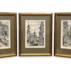 1970s Canadian etchings set of 3