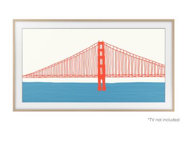 Teak bezel frame 55' for Samsung Frame TV