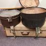 vintage leather trunks suitcases hatbox Image 8