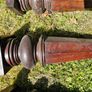 Antique mahogany piano legs with bronze casters Image 7