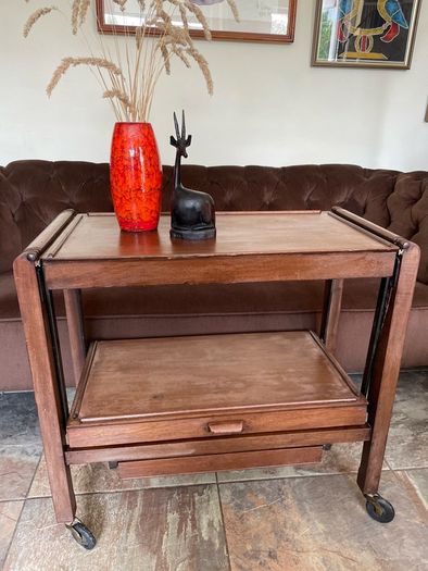 Antique Art Deco Metamorphic Side Table Tea Trolley 1920s