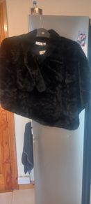 ladies faux fur poncho new