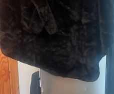 ladies faux fur poncho new