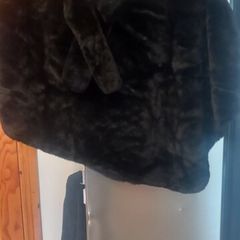 ladies faux fur poncho new