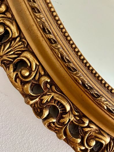 Gold vintage ornate wall mirror