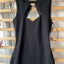 dress asos petite uk size 8 black dress back detail dress Image 5