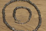 Newbridge Silver Plated Heart Bead Necklace and Bracelet