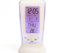 Small Alarm Clock, Led Luminous Music , Mute Lazy Electronic with Temperature Home Decor Room Decoration