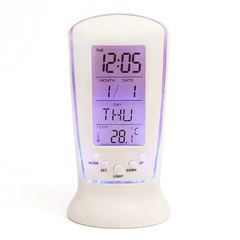 Small Alarm Clock, Led Luminous Music , Mute Lazy Electronic with Temperature Home Decor Room Decoration