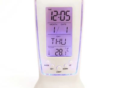 Small Alarm Clock, Led Luminous Music , Mute Lazy Electronic with Temperature Home Decor Room Decoration