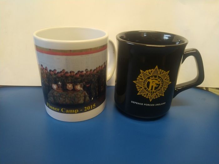 Two Irish Defence Forces mugs