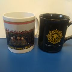 Two Irish Defence Forces mugs