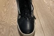 As New, size 9-10, Giuseppe Zanotti Black Mid Top Trainers