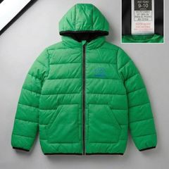 Dunnes Stores green puffer jacket - age 9-10