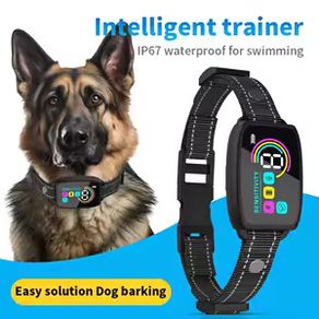 USB Rechargeable Automatic Dogs Training Collar Ultrasonic Pet Dog Anti Barking Stop Barking Vibration Anti Bark Waterproof Collar Devices Type-C