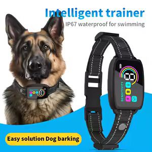 USB Rechargeable Automatic Dogs Training Collar Ultrasonic Pet Dog Anti Barking Stop Barking Vibration Anti Bark Waterproof Collar Devices Type-C