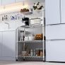 Height Adjustable Shelves,Heavy Duty Wire Pantry Shelving for Tool Sheds, Garage, and Storehouse,Metal,Chrome 4 tier,35 x 60 x 135.8 cm Image 2