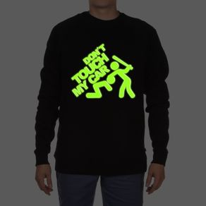 Don't touch my car sweatshirt glow in the dark sweatshirt cool funny sweatshirt