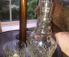 whiskey glasses x 5 and decanter