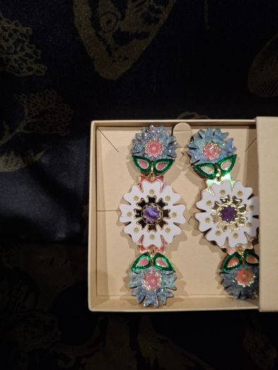 Fizz goes Pop Large Statement Earrings, brand new and unworn