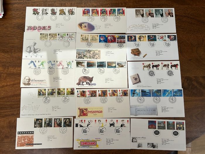 Stamp Collection Bundle GB Britain 1990-1999 MNH / FDC and more