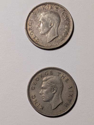 New Zealand 6 pence X2.