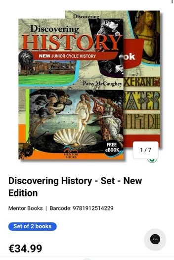 New Junior Cycle History  Discovering History Sources & Activity Book Textbook and workbook set