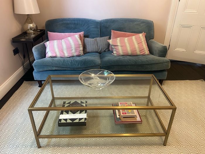 Neptune Brushed Brass coffee table