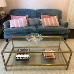 Neptune Brushed Brass coffee table