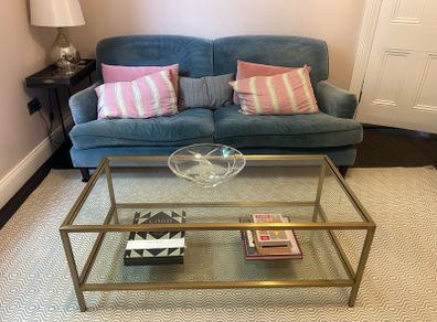 Neptune Brushed Brass coffee table