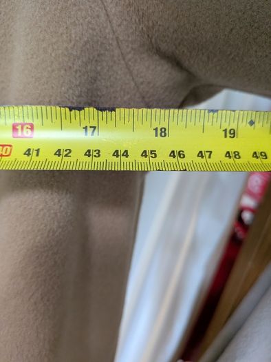 Camel Wool Blend Long Swing Coat  Size Approx UK 20 to 22