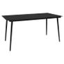 9 Piece Outdoor Dining Set Cotton Rope and Steel Black Image 2