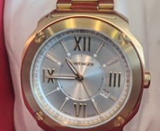 Wenger mens swiss watch model Wenger edge roman 43mm rose gold