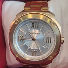 Wenger mens swiss watch model Wenger edge roman 43mm rose gold