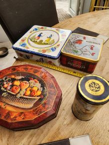 old tin boxes